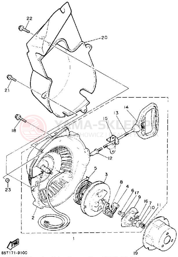 Schemat "rozrusznik" do Yamaha ENTICER LTR ET400TRP