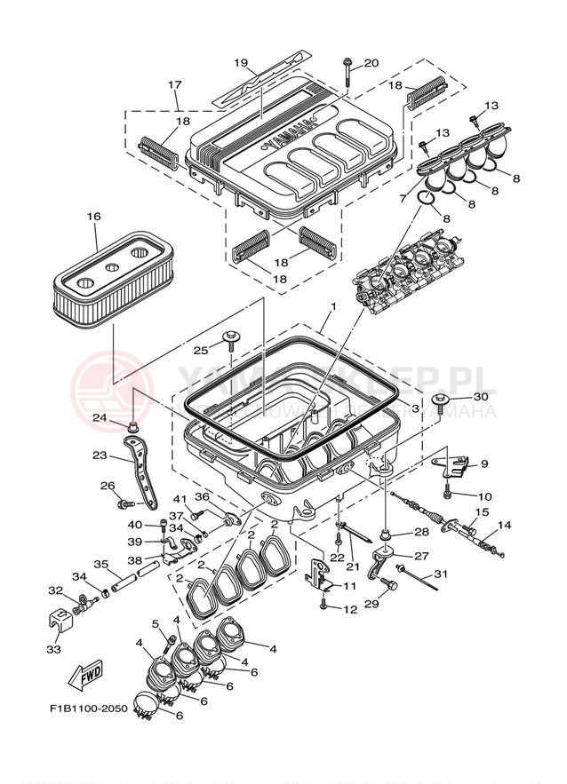 Schemat "Wtrysk paliwa" do Yamaha FX140 FX1000CA/FX1000A