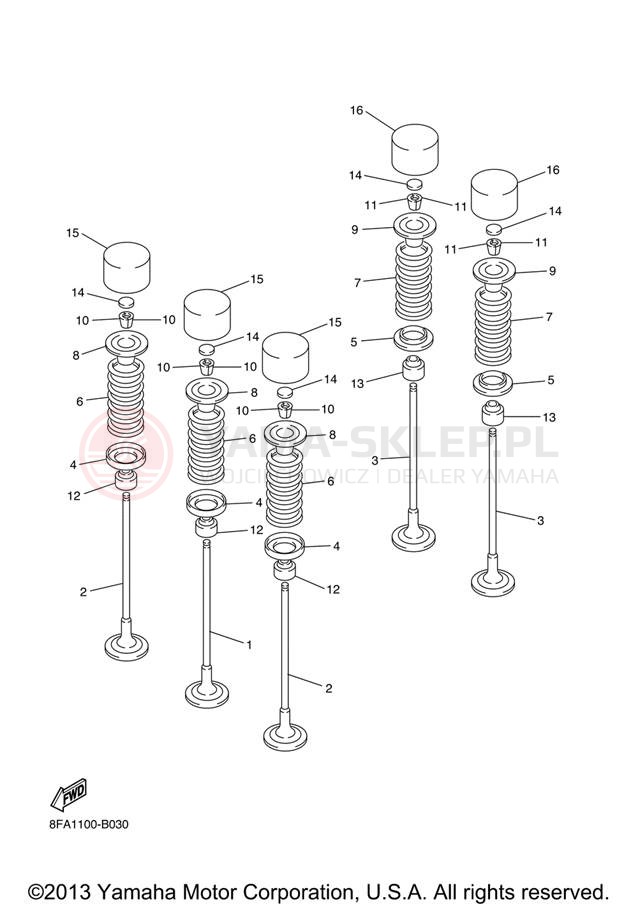 Schemat "zawory" do Yamaha APEX LTX RX10LTXB